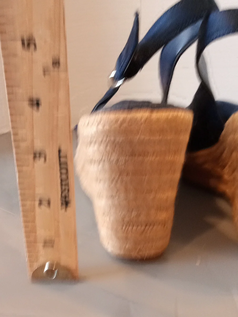 Naturalizer Navy Slingback Wedge Sandals with Bow Womens Size 9.5